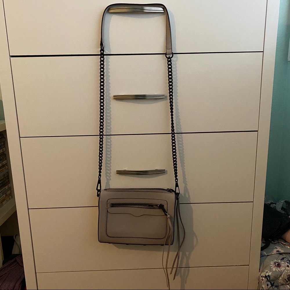 light gray rebecca mink off crossbody bag!